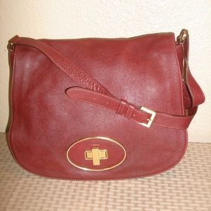 Cole Haan Saddle Flap Turn-Lock Shoulder Bag MINT!